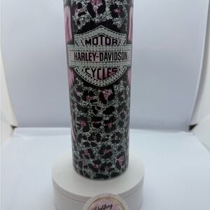 Black and Pink Wings Harley D 20 oz Tumbler